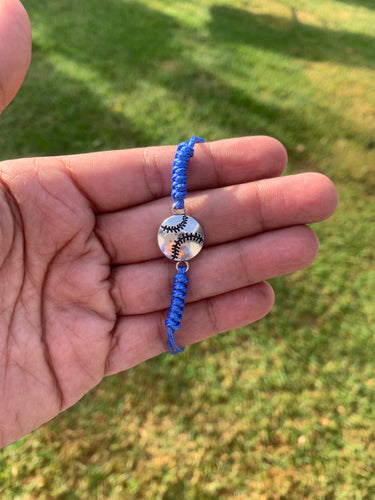 Baseball string bracelet